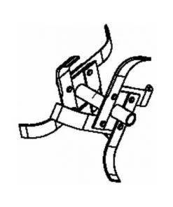 Fraise Double Départ Gauche pour Motobineuse Husqvarna / Pubert - Accessoire de Haute Qualité