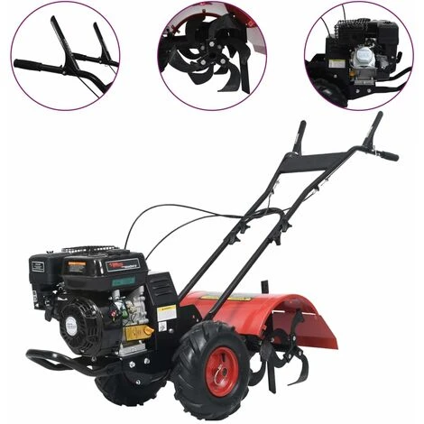 VidaXL Motobineuse Thermique 6,5 Ch 196 Cc Rouge - Cultivateur Essence Puissant 1 VidaXL Motobineuse Thermique 6,5 Ch 196 Cc Rouge - Cultivateur Essence Puissant