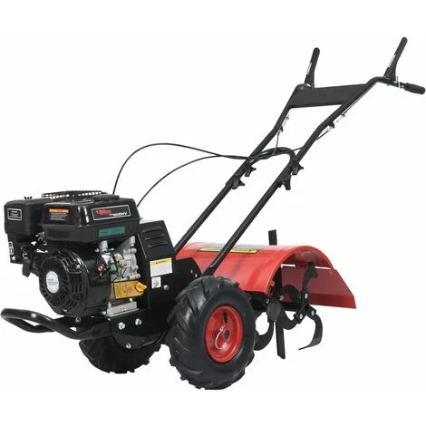 VidaXL Motobineuse Thermique 6,5 Ch 196 Cc Rouge - Cultivateur Essence Puissant 2 VidaXL Motobineuse Thermique 6,5 Ch 196 Cc Rouge - Cultivateur Essence Puissant – Image 2