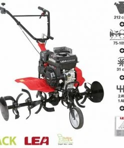 Motobineuse Thermique 5,6cv 212cc Euro 5 - Largeur Travail 105cm - LEA LE4212-105DW - Rouge