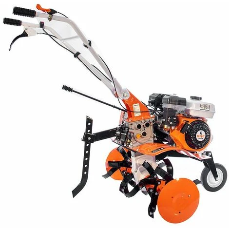 Motobineuse Thermique 208cc Ruris DAC 7000 - 6 Fraises, 2AV/1AR, Roues Agraires, Butteur - Orange 3 Motobineuse Thermique 208cc Ruris DAC 7000 - 6 Fraises, 2AV/1AR, Roues Agraires, Butteur - Orange – Image 3