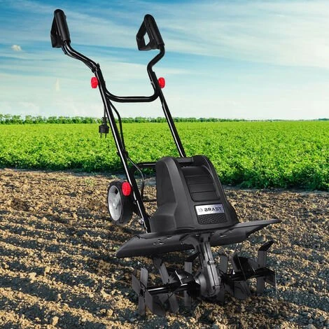 Motobineuse Électrique BRAST 1500W - 24 Lames/6 Fraises - Largeur 45cm - 400 Trs/min - Roues Transport Rabattables 1 Motobineuse Électrique BRAST 1500W - 24 Lames/6 Fraises - Largeur 45cm - 400 Trs/min - Roues Transport Rabattables