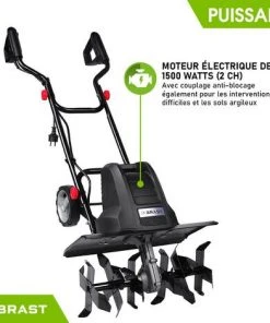 Motobineuse Électrique BRAST 1500W - 24 Lames/6 Fraises - Largeur 45cm - 400 Trs/min - Roues Transport Rabattables 9 Motobineuse Électrique BRAST 1500W - 24 Lames/6 Fraises - Largeur 45cm - 400 Trs/min - Roues Transport Rabattables -Promos Motobineuse et accessoire Boutique 25063288 5