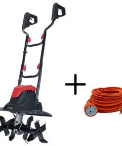 Motobineuse Électrique 1,4CV Scheppach MTE380 avec Câble d'Extension - Facile à Utiliser et Écologique