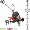 Motobineuse Thermique Puissante 5,6cv 212cc Roues Agraires 2 Vitesses AV 1 AR Travail 105cm - Rouge