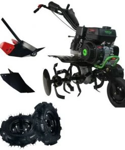 Motobineuse Thermique Professionnelle 208cc 7cv 90cm avec Kit Agricole et Charrue Réglable - Kapotha 7CV