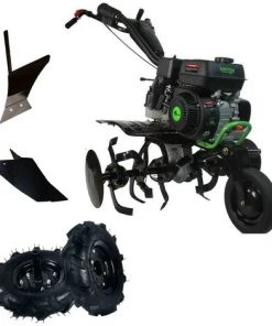 Motobineuse Thermique 4 Temps Professionnelle 208cc 7cv 90cm avec Kit Agricole et Charrue Latérale - Kapotha 7CV