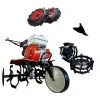Motobineuse Thermique 4 Temps OHV 208cc 7cv 90cm + Kit Agricole + Roues Métalliques - Powerground 700