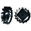 Roues Métalliques Professionnelles pour Motobineuse à Essence Powerground et Kapotha - Axe Inclus