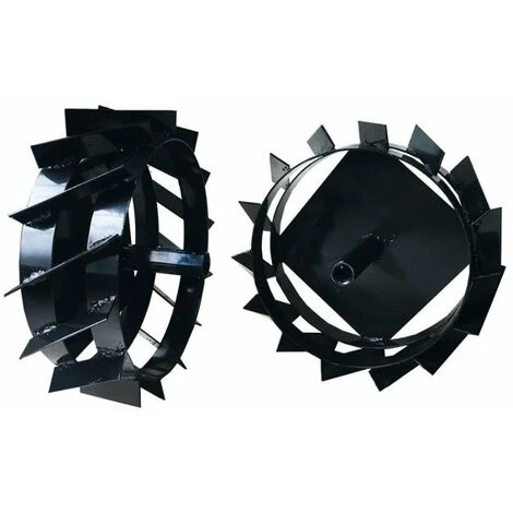 Roues Métalliques Professionnelles pour Motobineuse à Essence Powerground et Kapotha - Axe Inclus 1 Roues Métalliques Professionnelles pour Motobineuse à Essence Powerground et Kapotha - Axe Inclus
