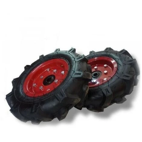 Roues Pneumatiques 400x8 avec Axe Incus pour Motobineuse à Essence Powerground et Kapotha 1 Roues Pneumatiques 400x8 avec Axe Incus pour Motobineuse à Essence Powerground et Kapotha