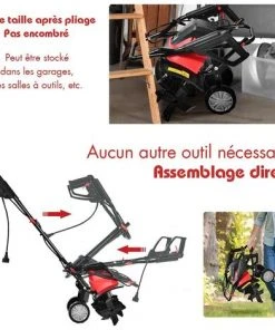 RELAX4LIFE Motobineuse Électrique 1500W - 400 RPM - Profondeur 22 cm - Largeur 43 cm - 6 Lames - Poignée Pliable - Sécurité Jardin 8 RELAX4LIFE Motobineuse Électrique 1500W - 400 RPM - Profondeur 22 cm - Largeur 43 cm - 6 Lames - Poignée Pliable - Sécurité Jardin -Promos Motobineuse et accessoire Boutique 60464931 4