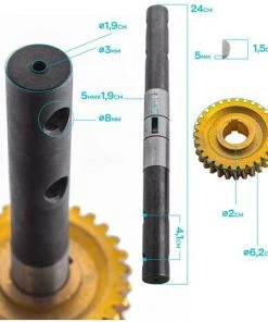 Axe de Boîte de Vitesses pour Motoculteur 52cc avec Engrenage à Roues Dentées - Accessoire de Remplacement Compatible -Promos Motobineuse et accessoire Boutique 63727821 5