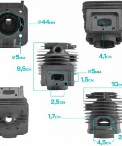 Boudech Unité Thermique Pour Moteur 52cc - Cylindre + Piston de Remplacement Compatibles Moteurs 2 Temps 52cc | Motobineuse Thermique -Promos Motobineuse et accessoire Boutique 63727836 3