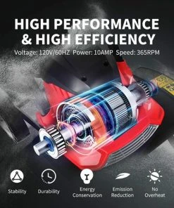 RELAX4LIFE Motobineuse Électrique 1200W - Travail Profond 22cm, Largeur 35cm, 4 Lames, Poignée Pliable et Sécurité 7 RELAX4LIFE Motobineuse Électrique 1200W - Travail Profond 22cm, Largeur 35cm, 4 Lames, Poignée Pliable et Sécurité -Promos Motobineuse et accessoire Boutique 64129717 3