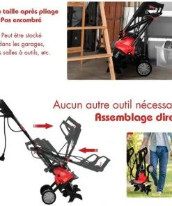 RELAX4LIFE Motobineuse Électrique 1200W - Travail Profond 22cm, Largeur 35cm, 4 Lames, Poignée Pliable et Sécurité 8 RELAX4LIFE Motobineuse Électrique 1200W - Travail Profond 22cm, Largeur 35cm, 4 Lames, Poignée Pliable et Sécurité -Promos Motobineuse et accessoire Boutique 64129717 4